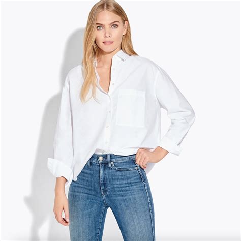 white button down shirts women.